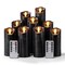 Set of 9 Black Regular Textured Flameless Candles Battery Operated LED Real Wax Flickering Electric Candles with Remote Control Timer for Wedding Birthday Halloween Christmas Decorations